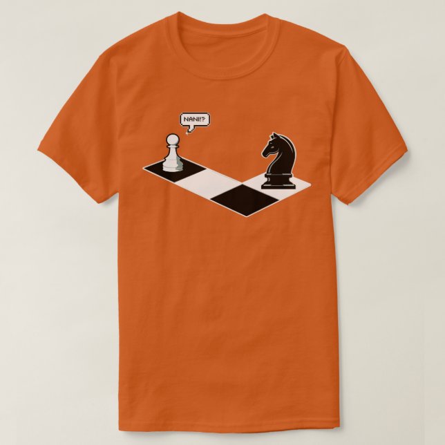 T-shirt Drôle jeu d'échecs et chevalier style japonais Nan (Design devant)