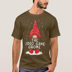T-shirt Drôle Jeu Vidéo Gnome Pajamas Noël Noël Noël Noël
