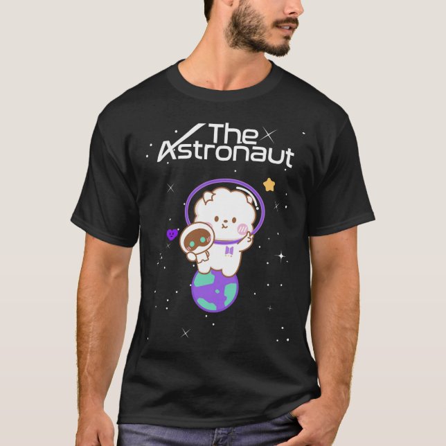 T-shirt Drôle Jin Wootteo l'astronaute K-Pop Sweatshirt (Devant)