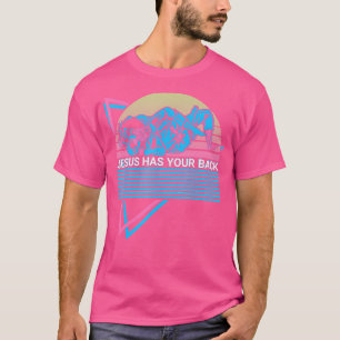 T-shirt Drôle Jiu Jitsu Bjj Retro Jésus A Ton Dos
