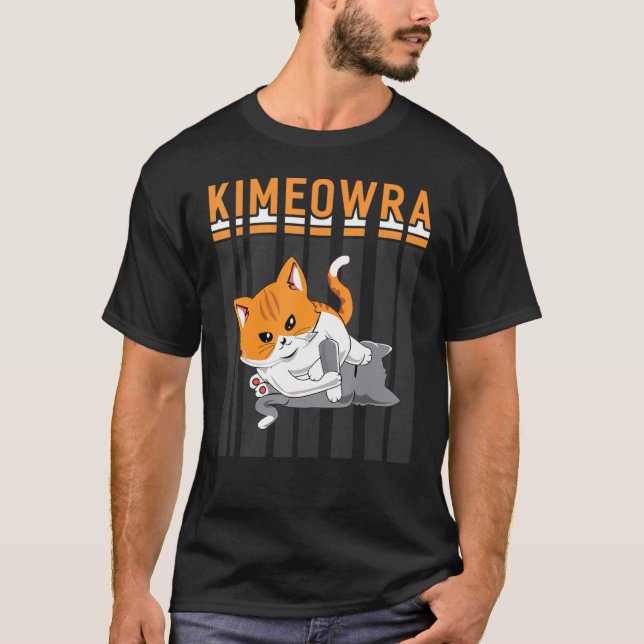 T-shirt Drôle Jiu Jitsu Kimura Kimeowra Cat (Devant)