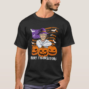 T-shirt Drôle Joe Biden Confus Bon thanksgiving Hallow