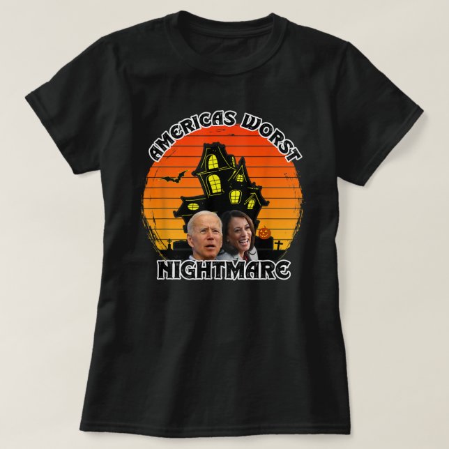 T-shirt Drôle Joe Biden Halloween Kamala Harris Amériques  (Design devant)