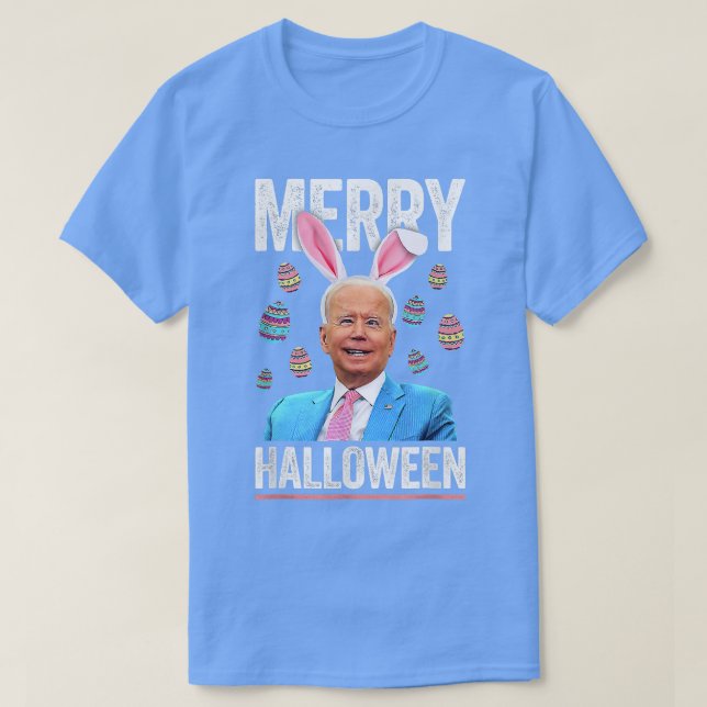 T-shirt Drôle Joe Biden Happy Halloween Confus Pâques Da (Design devant)