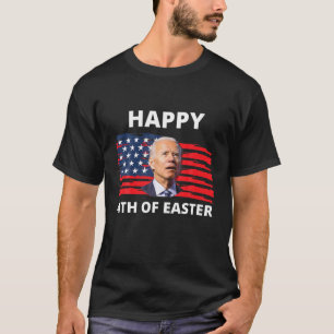 T-shirt Drôle Joe Biden Heureux 4E De Pâques Confus 4E O
