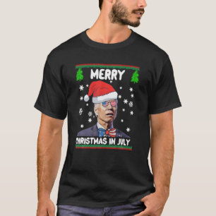 T-shirt Drôle Joe Biden Joyeux Noël En Juillet États-Unis