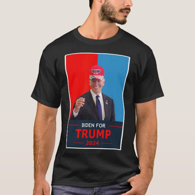 T-shirt Drôle Joe Biden Pour Trump Élections 2024 Porte Un (Devant)