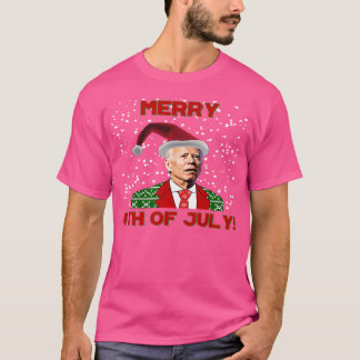 T-shirt Drôle Joe Biden Xmas 4 juillet confondu