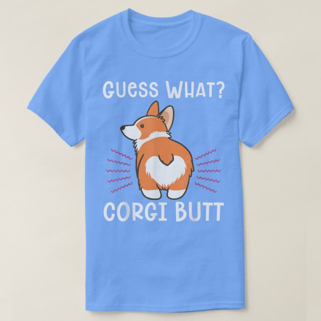 T-shirt Drôle Joke Devine Ce Corgi Butt (Design devant)
