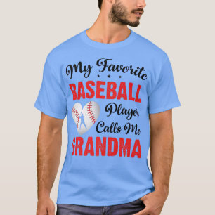T-shirt Drôle joueur de baseball Mon joueur favori m'appel