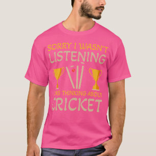 T-shirt Drôle joueur de cricket Dit Amateur de cricket