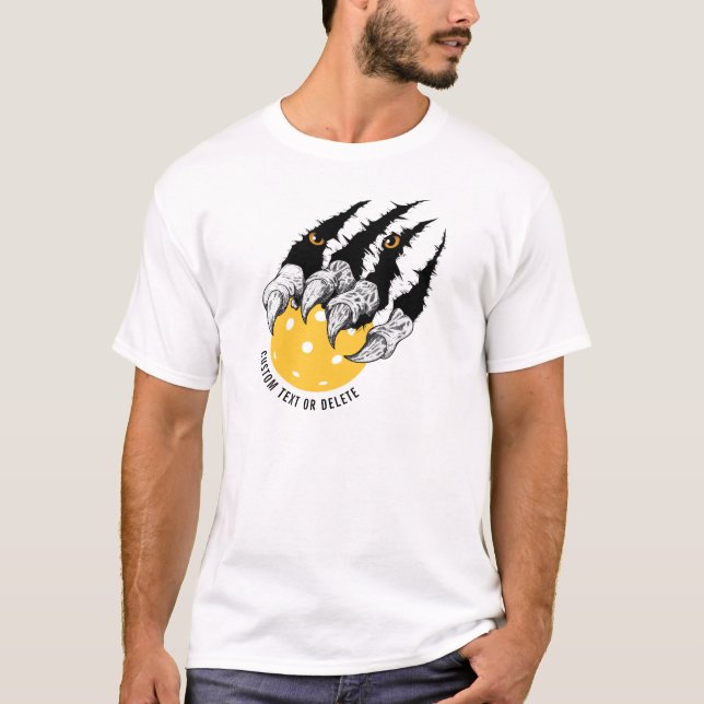 T-shirt Drôle joueur de Pickleball Monster Beast Claw Cust (Devant)