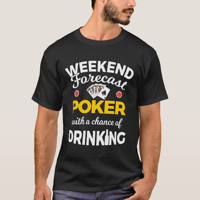 T-shirt Drôle Joueur de Poker Long Sleeve T Chemise (Devant)