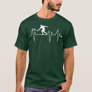 T-shirt Drôle joueur de squash Tennis Heart beat Pulse R