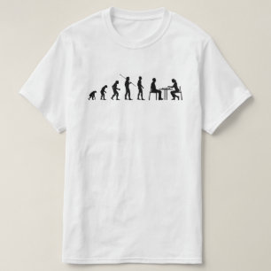 T-shirt Drôle Joueurs d'échecs Mankind Evolution Parody Bv