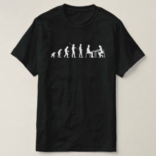T-shirt Drôle Joueurs d'échecs Mankind Evolution Parody Wv