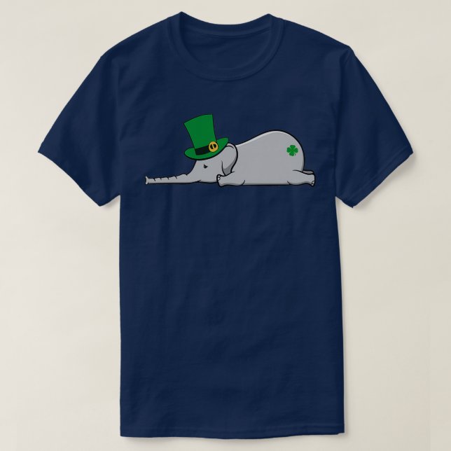 T-shirt Drôle Jour de la Saint Patrick irlandais Drunk Ele (Design devant)