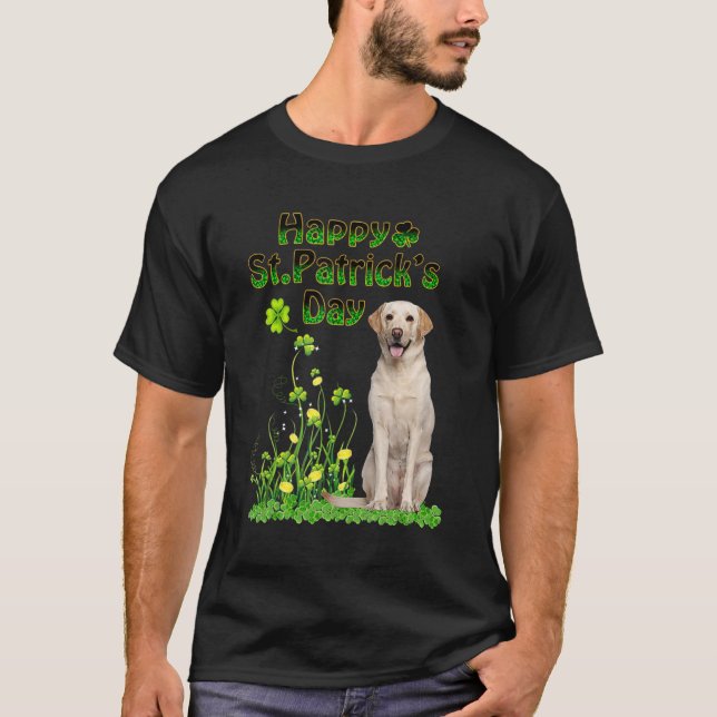 T-shirt Drôle Jour de la Saint Patrick Labrador Retriever  (Devant)