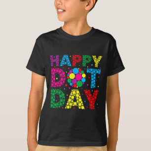 T-shirt Drôle Jour Joyeux Point Polka Dot Art Étudiants En