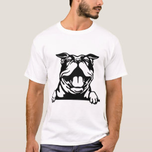 T-shirt Drôle joyeux Bulldog