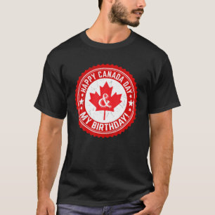 T-shirt Drôle Joyeux Canada Day Mon Anniversaire Feuille d