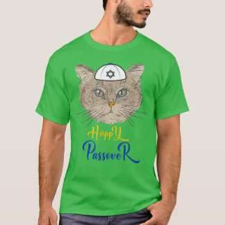 T-shirt Drôle joyeux chat passover drôle séder juive vacan