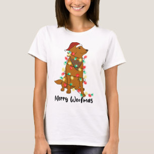 T-shirt Drôle Joyeux chien de Noël