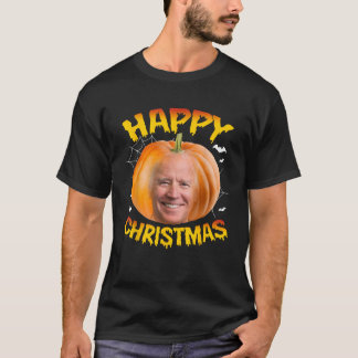 T-shirt Drôle Joyeux Noël Anti joe Biden Halloween Pum