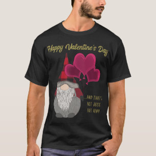 T-shirt Drôle Joyeux Valentines Jour Gnome Dire Citation m