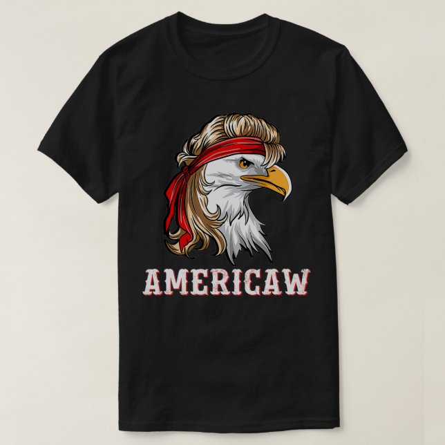 T-shirt Drôle Juillet 4 Américain Drapeau USA Aigle Patrio (Design devant)