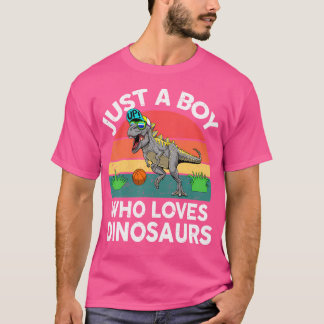 T-shirt Drôle Juste Un Garçon Qui Aime Les Dinosaures Tshi