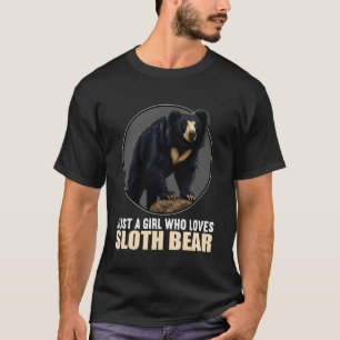 T-shirt Drôle Juste une fille qui aime les ours lippu ours