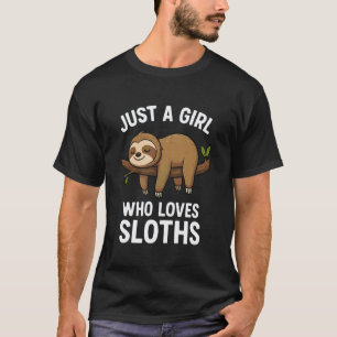 T-shirt Drôle Juste Une Fille Qui Aime Les Paresseux Migno