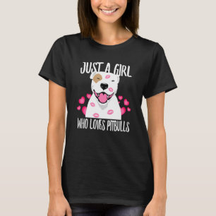 T-shirt Drôle Juste Une Fille Qui Aime Les Pit Bulls, Amou