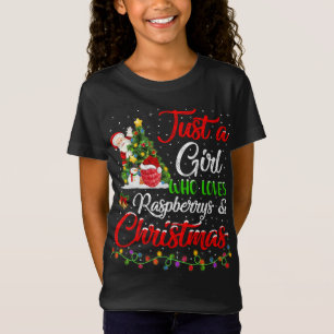 T-Shirt Drôle Juste Une Fille Qui Aime Les Raspbérys Et Le