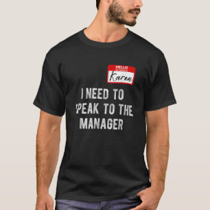 T-shirt Drôle Karen Halloween Costume Parlez Au Gestionna