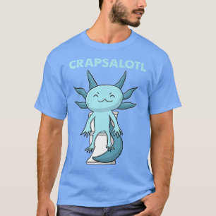 T-shirt drôle kawaii mignon plaisir bleu aolotl sur l'aalo