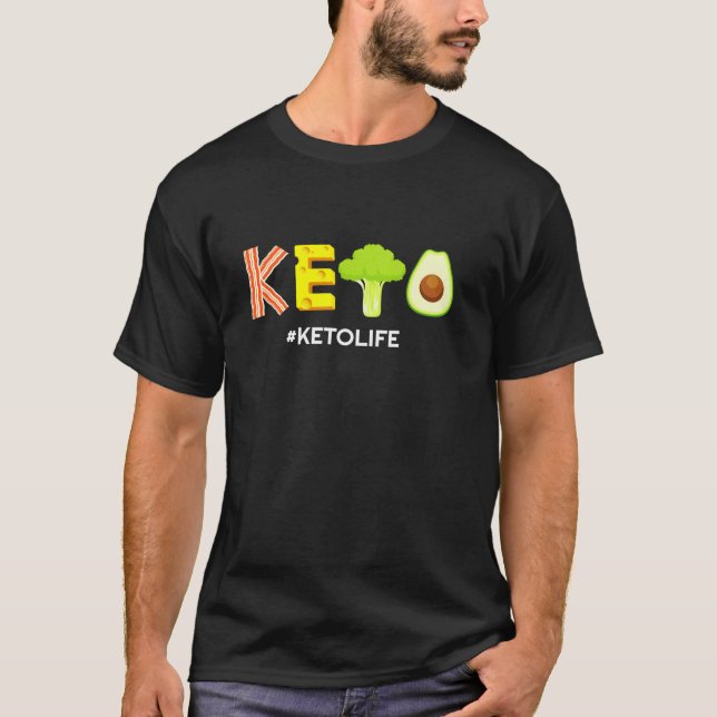T-shirt Drôle Keto Diet Tee Ketones Low Carb Keto Die (Devant)