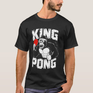 T-shirt Drôle King Pong - Ping Pong Vintage Tennis P