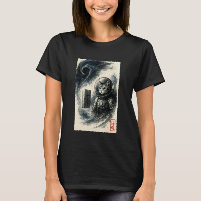 T-shirt Drôle Kit Astronaute Chat Interstellaire Espace Sc (Devant)