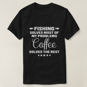 T-shirt drôle « La pêche résout mes problèmes » po