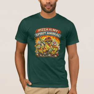 T-Shirt Drôle « La Pizza Est Mon Animal Spirituel