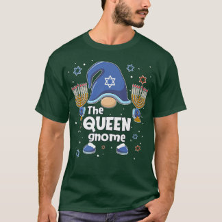 T-shirt Drôle La Reine Gnome Hanoukka Matching Family Paj
