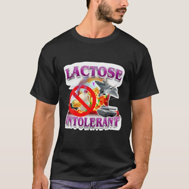 T-shirt Drôle Lactose Humour Mème Tolérant Explosion (Devant)