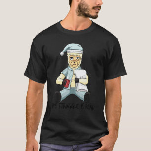 T-shirt Drôle Lama Fatigué Paresseux La Lutte Est Réelle S