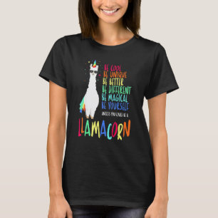 T-shirt Drôle Lama Licorne Orange Soyez Gentil Jour De L'U
