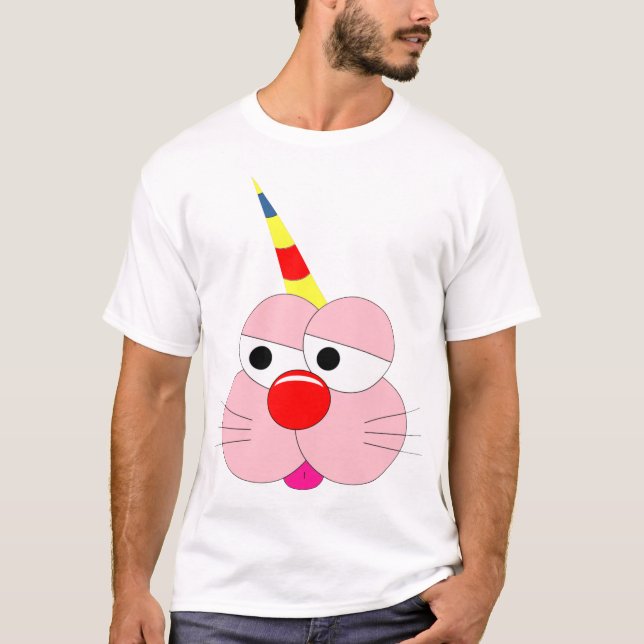 T-shirt Drôle lapin Cartoon - Je suis une licorne. Cool Fu (Devant)