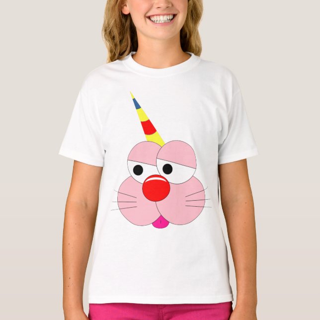 T-shirt Drôle lapin Cartoon - Je suis une licorne. Cool Fu (Devant)