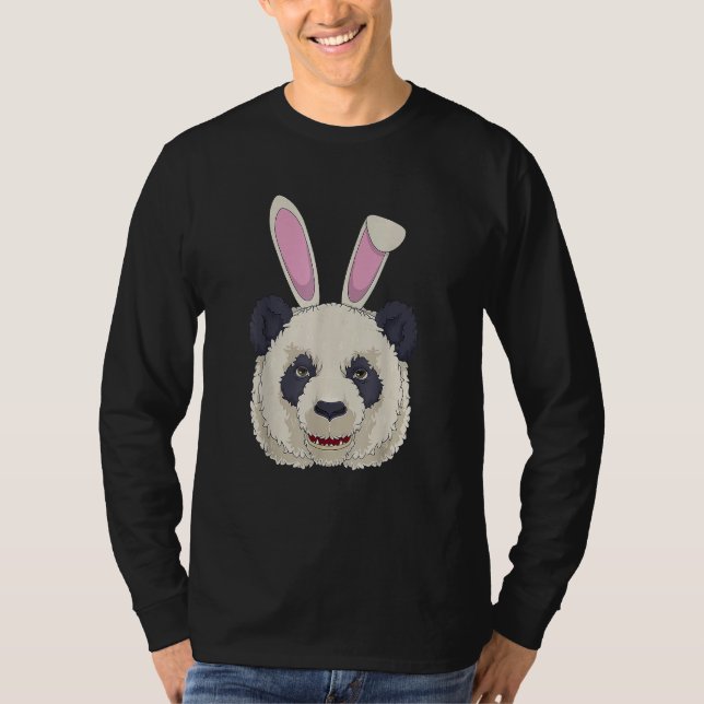 T-shirt Drôle lapin de Panda de Pâques Ours lapin mignon (Devant)