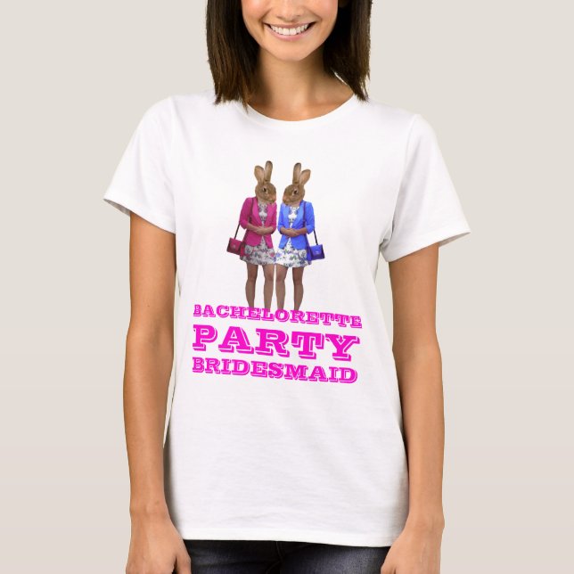 T-shirt Drôle lapin fille Bachelorette fête (Devant)